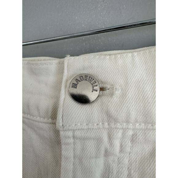 NWT Madewell Tile White The Perfect Vintage Wide Leg Crop Jeans Size 25 - Picture 8 of 11